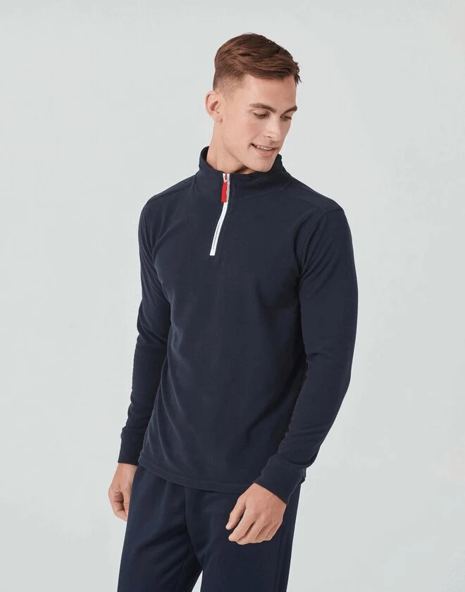 Finden & Hales 1/4 Zip Piped Fleece Top - LV570M