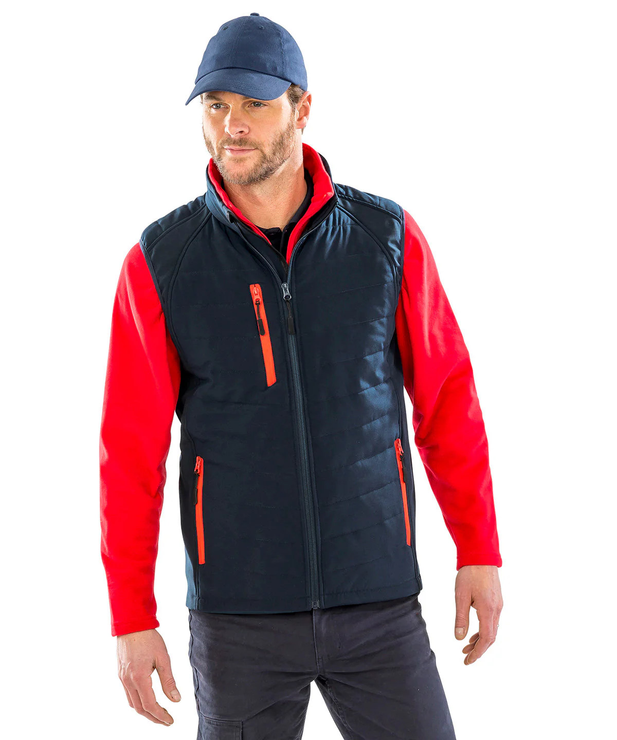 16x Embroidered Result Two-Tone Bodywarmer/Gilet with Company Logo - Image 2