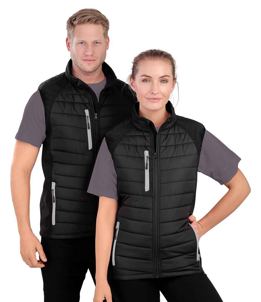 2x Embroidered Result Two-Tone Bodywarmer/Gilet with Company Logo - Image 2