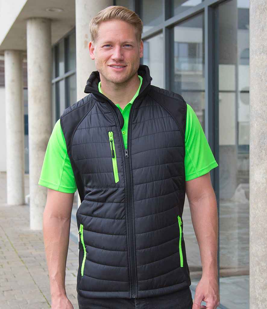 2x Embroidered Result Two-Tone Bodywarmer/Gilet with Company Logo - Image 3