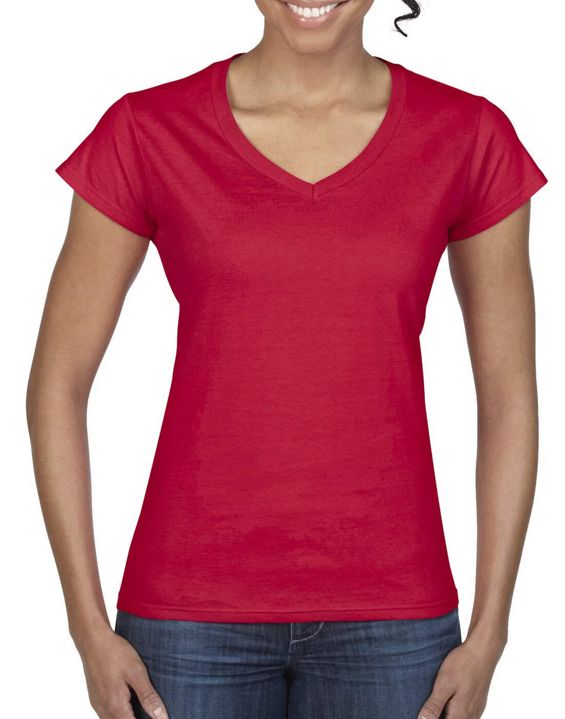 Gildan Ladies Softstyle V-Neck T-Shirt - Image 8