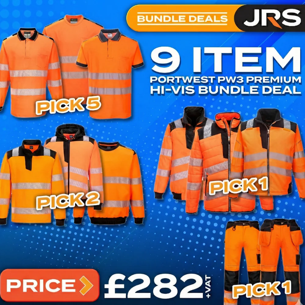 9 Item Portwest PW3 Premium Hi-Vis Bundle Deal