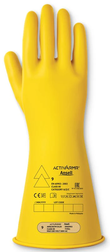 Ansell Low Volt Electrical Insulating Glove (Class 00)