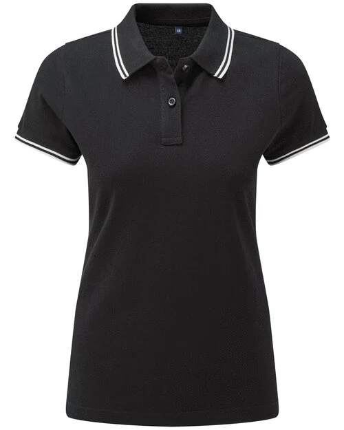 Asquith And Fox Ladies Classic Fit Tipped Polo Shirt - Image 4