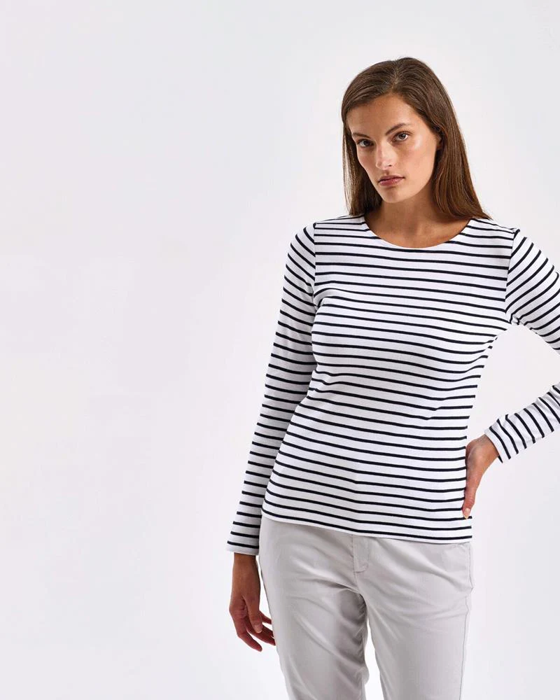 Asquith And Fox Ladies Mariniere Coastal Long Sleeve Tee