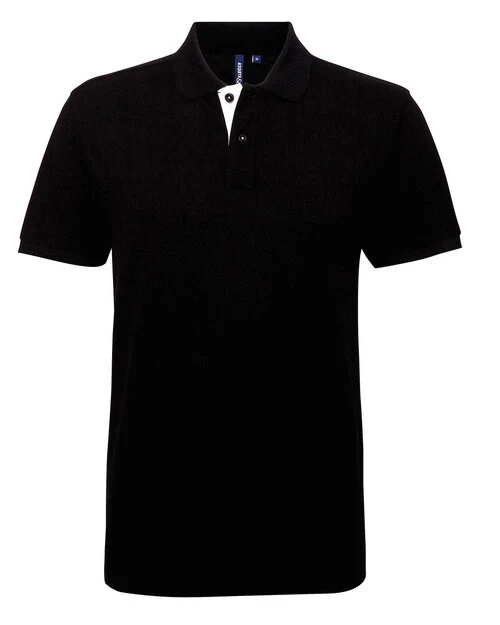 Asquith And Fox Mens Classic Fit Contrast Polo Shirt - Image 10