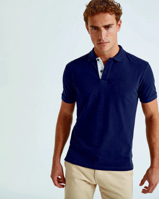 Asquith And Fox Mens Classic Fit Contrast Polo Shirt - Image 3