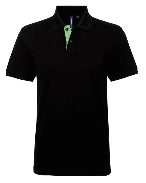 Asquith And Fox Mens Classic Fit Contrast Polo Shirt - Image 5