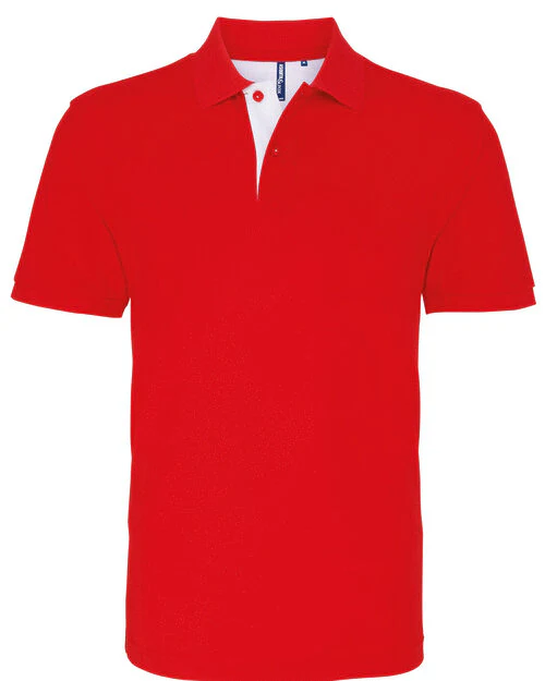 Asquith And Fox Mens Classic Fit Contrast Polo Shirt - Image 6