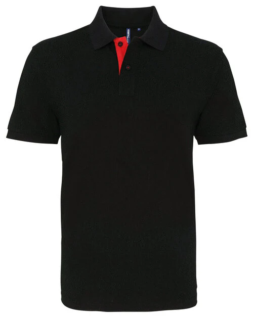 Asquith And Fox Mens Classic Fit Contrast Polo Shirt - Image 9