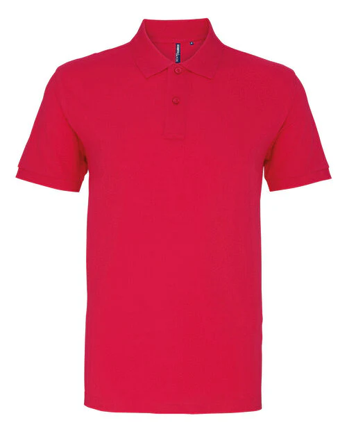 Asquith And Fox Mens Classic Fit Cotton Polo (Cont) - Image 2