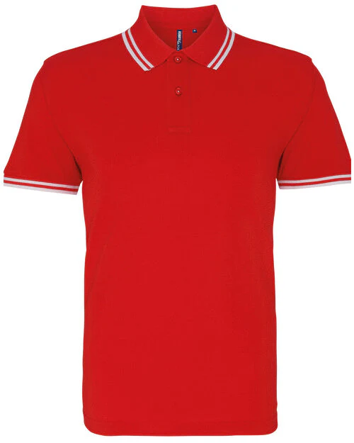 Asquith And Fox Mens Classic Fit Tipped Polo - Image 14