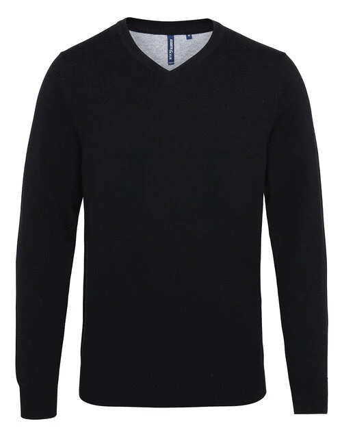 Asquith And Fox Mens Cotton Blend V-Neck Sweater - Image 7