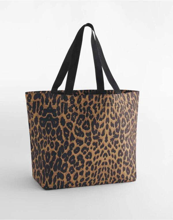Bagbase Leopard Print Carryall Tote Bag - Image 2