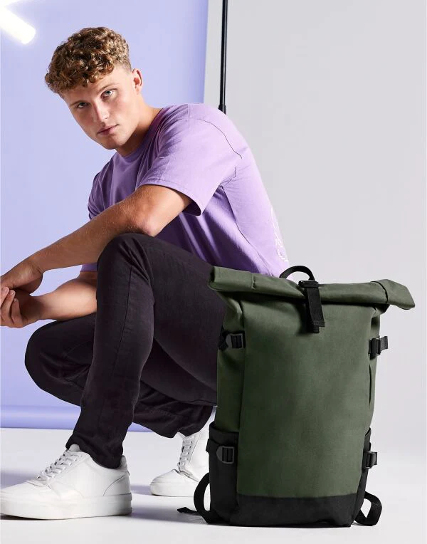 Bagbase Block Roll-Top Backpack - Image 2