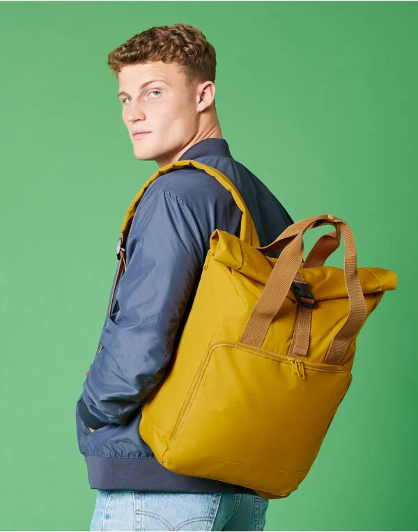 Bagbase Recycled Twin Handle Roll-Top Laptop Backpack - Image 2