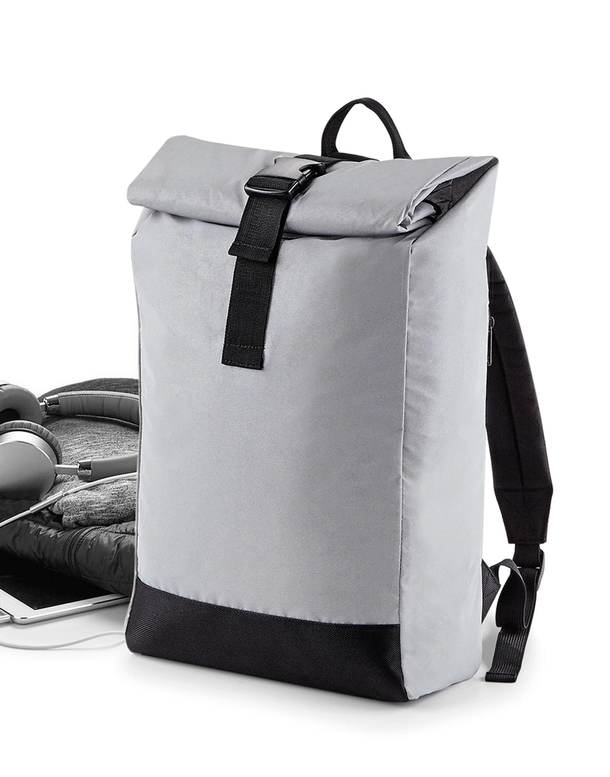 Bagbase Reflective Roll-Top Backpack - Image 5