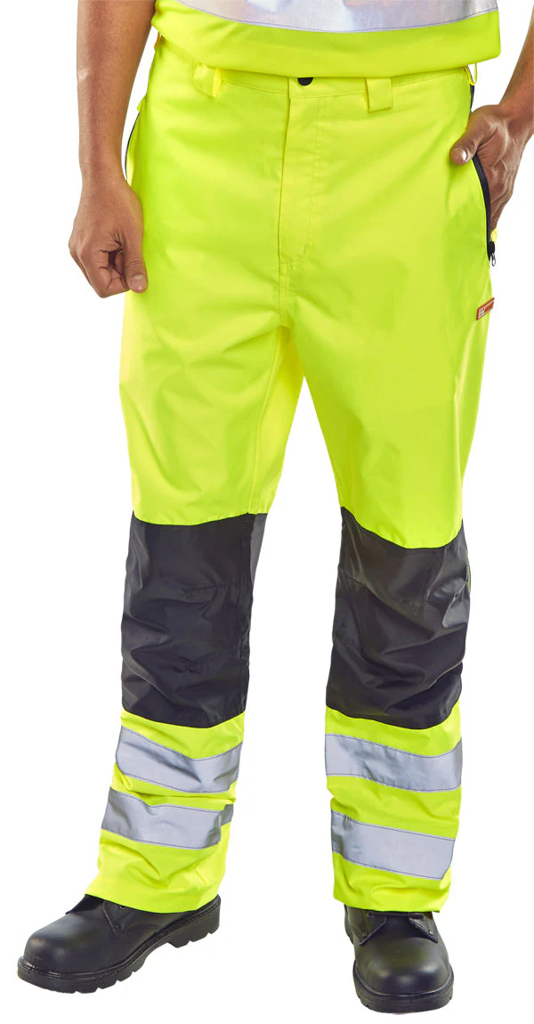 Beeswift Two-Tone Hi-Vis Waterproof Trousers