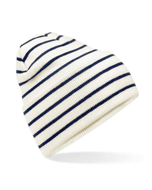 Beechfield Deep Cuffed Striped Beanie - Image 4