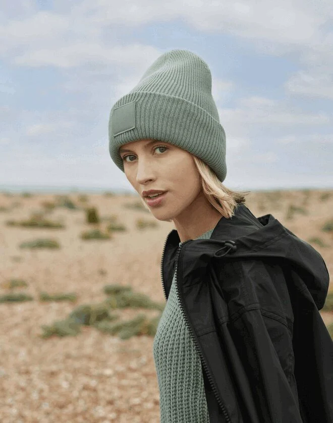 Beechfield Deep Cuffed Tonal Patch Beanie