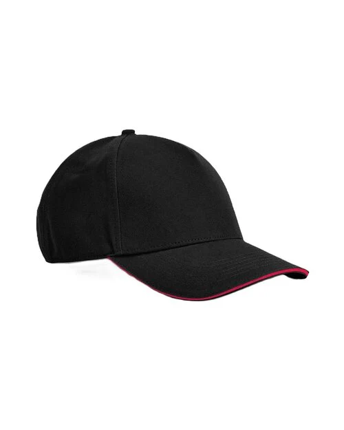Beechfield Earthaware Classic Organic 5 Panel Cap - Sandwich Peak - Image 2