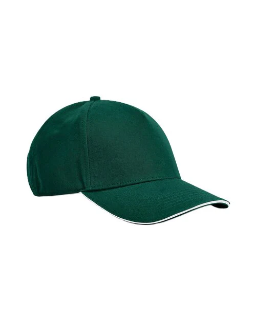Beechfield Earthaware Classic Organic 5 Panel Cap - Sandwich Peak - Image 3