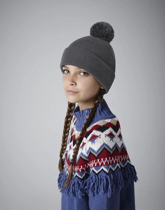 Beechfield Kids Original Pom Pom Beanie - Image 2