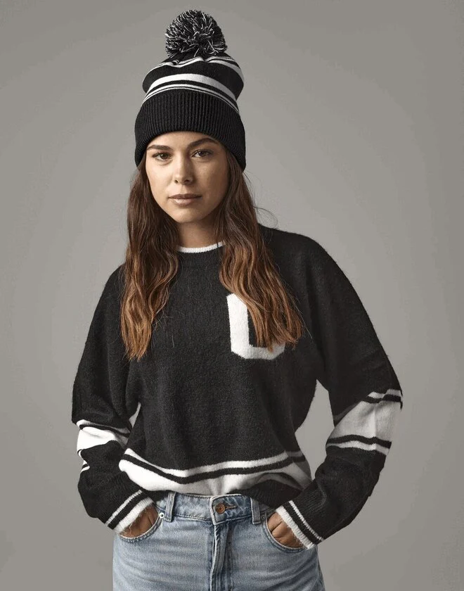 Beechfield Striped Fan Beanie