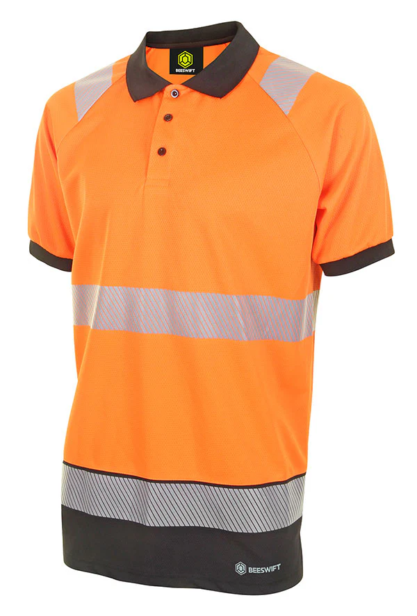Deltic Beeswift Hi-Vis Two Tone Short Sleeve Polo Shirt