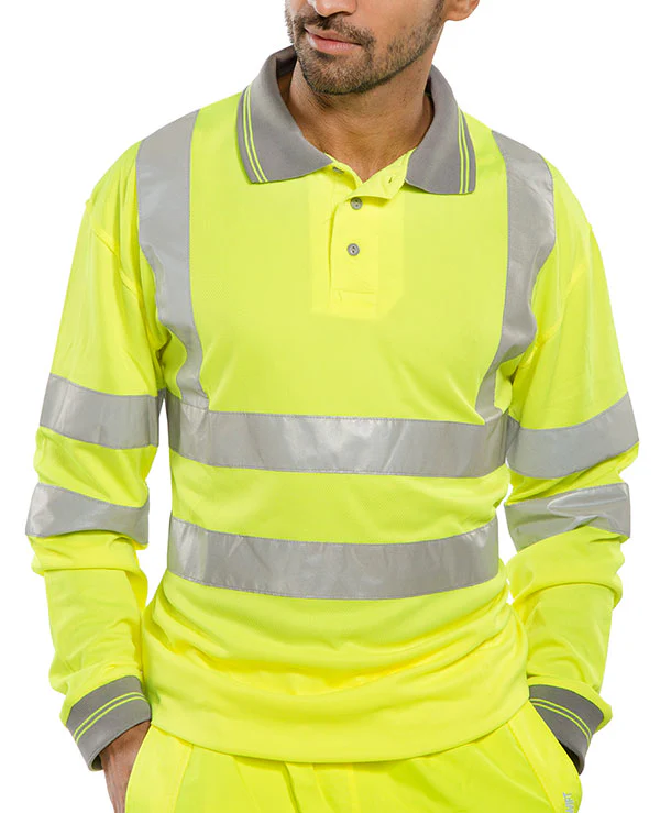 Beeswift Long Sleeve Hi-Vis Polo Shirt - Image 3