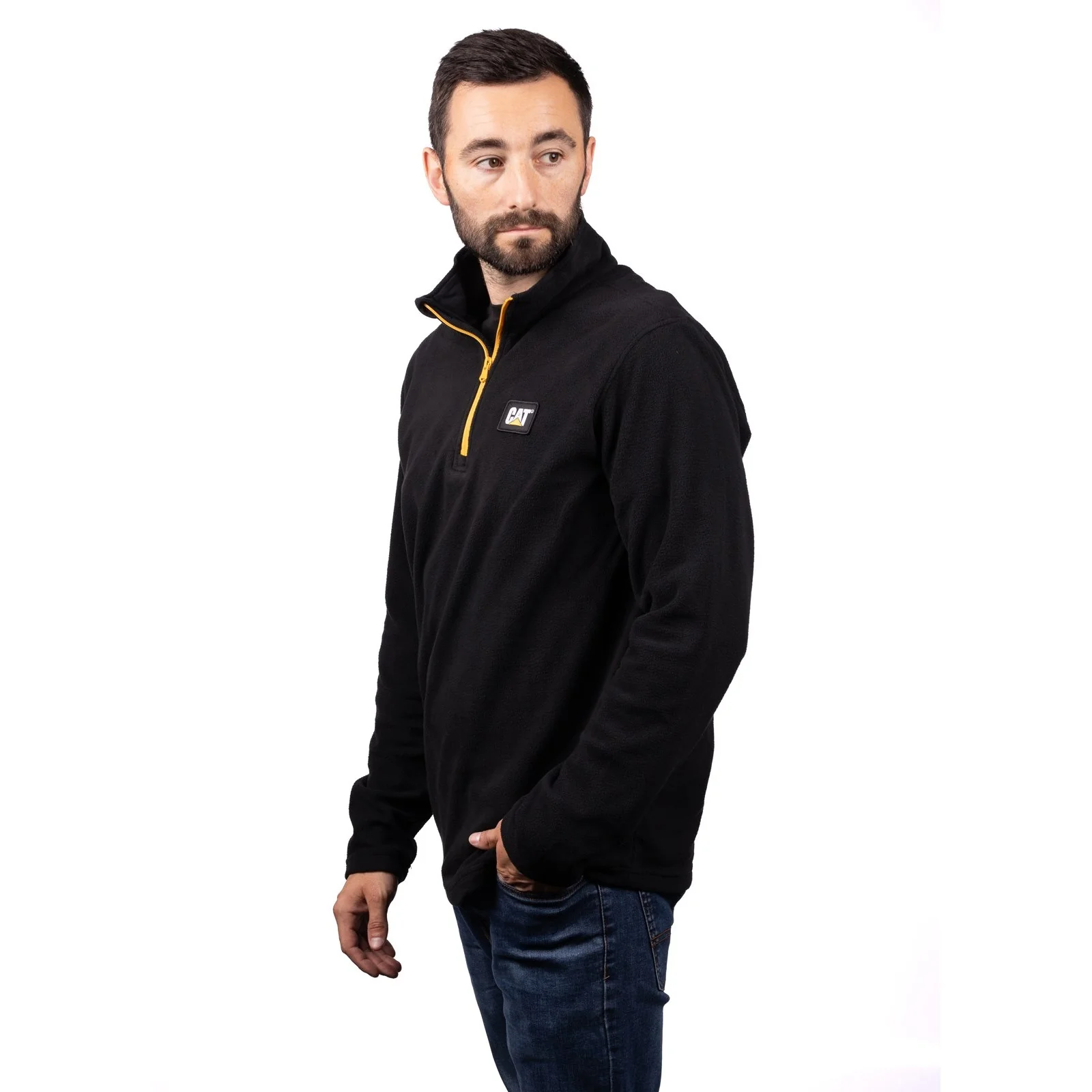 Caterpillar Cat Microfleece Quarter Zip - Image 3