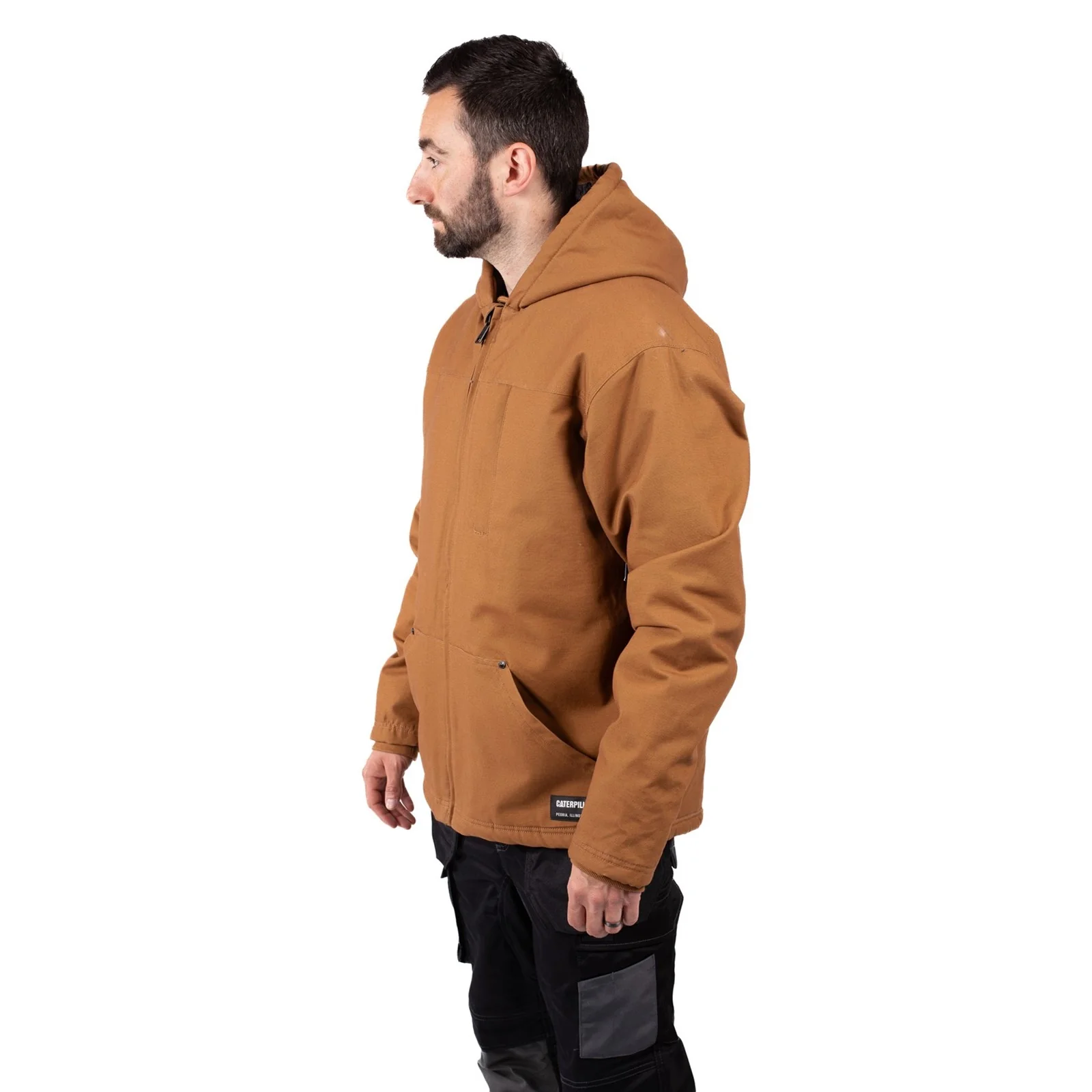 Caterpillar Hooded Sherpa Lined Jacket - Image 3