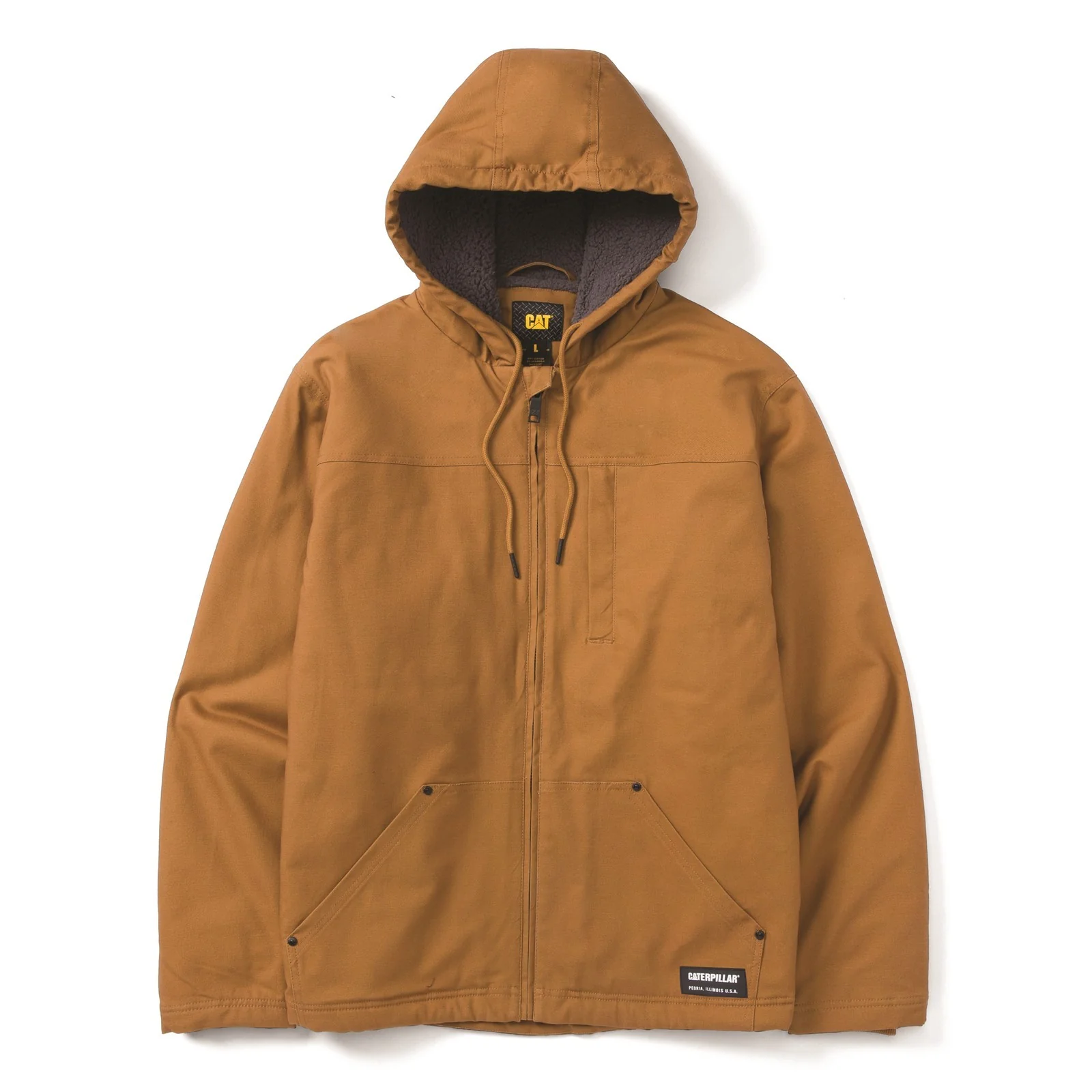 Caterpillar Hooded Sherpa Lined Jacket - Image 4