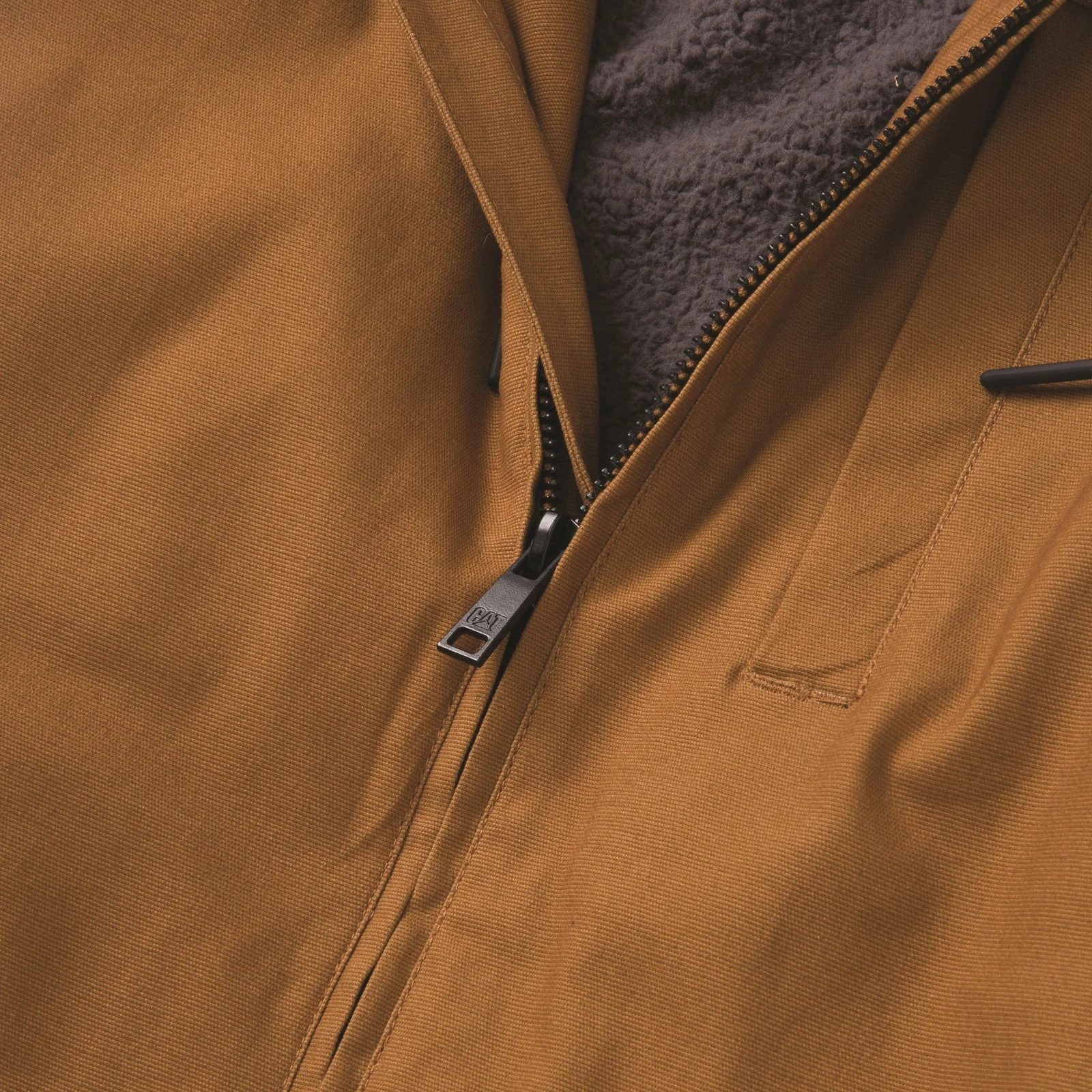 Caterpillar Hooded Sherpa Lined Jacket - Image 8