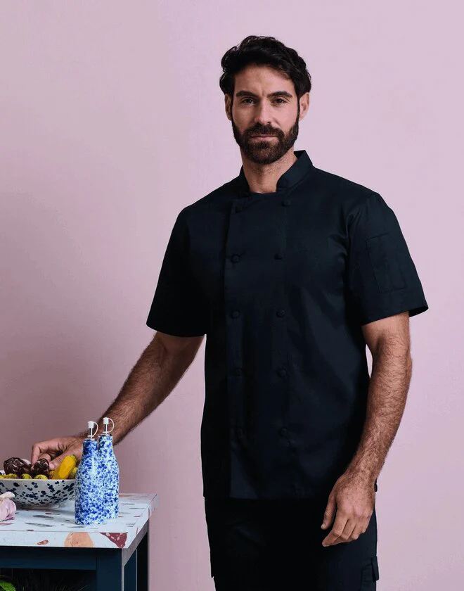 Premier Workwear Chefs Coolchecker S/S Jacket - PR902M