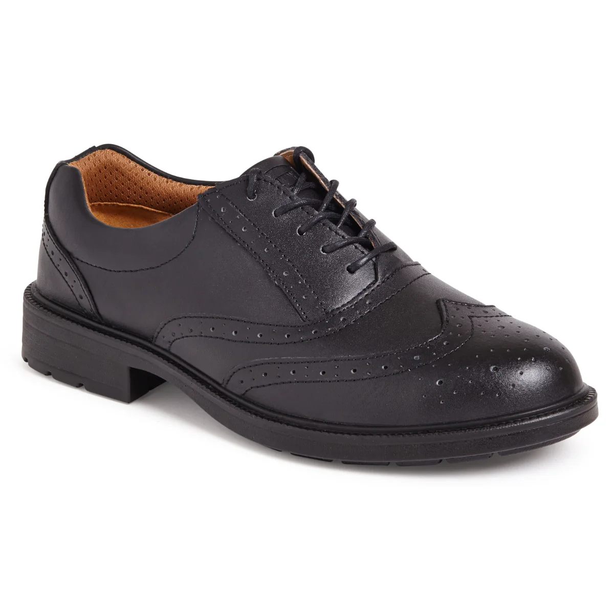 City Knights Black Brogue Safey Shoe
