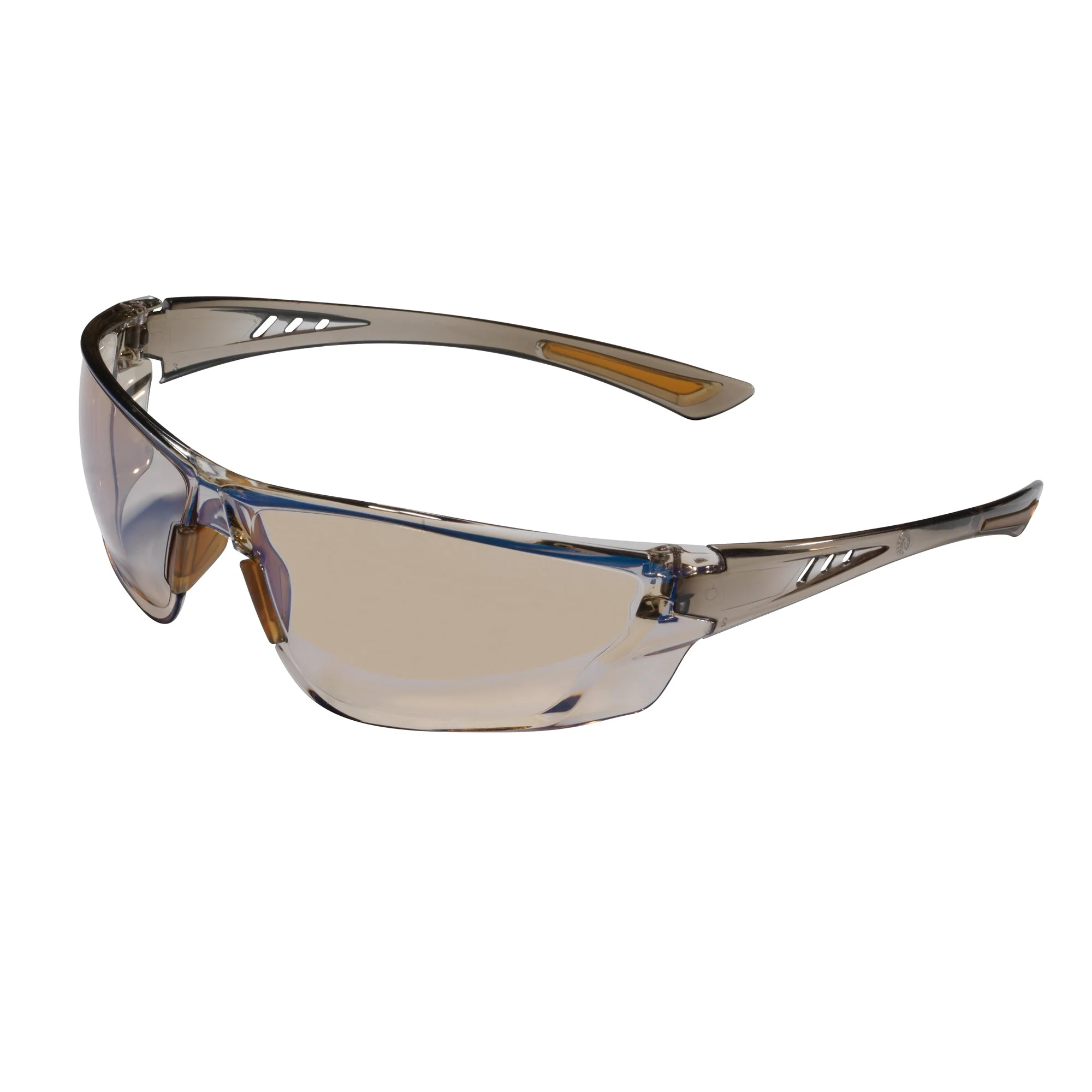 JSP Continental Lightweight Safety Specs - Blue Blocker Anti-scratch/Anti-mist Lenses - Brown