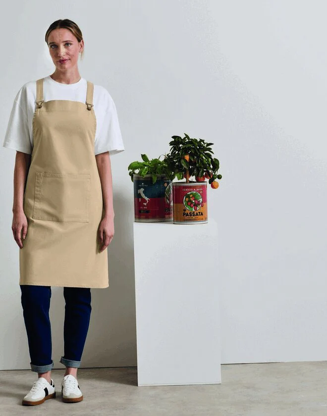 Premier Workwear Cross Back Barista Bib Apron - PR129M