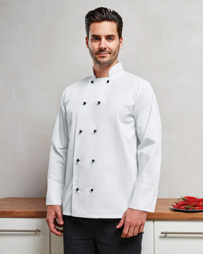 Premier Workwear Cuisine Long Sleeve Chefs Jacket - PR661M