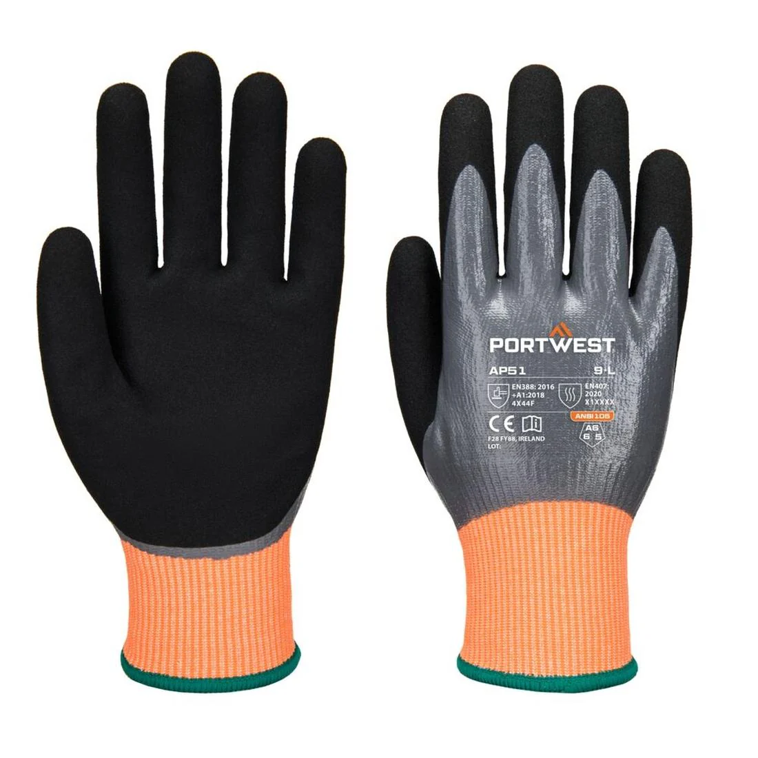 Portwest Cut F15 Nitrile Aqua Glove - Image 2