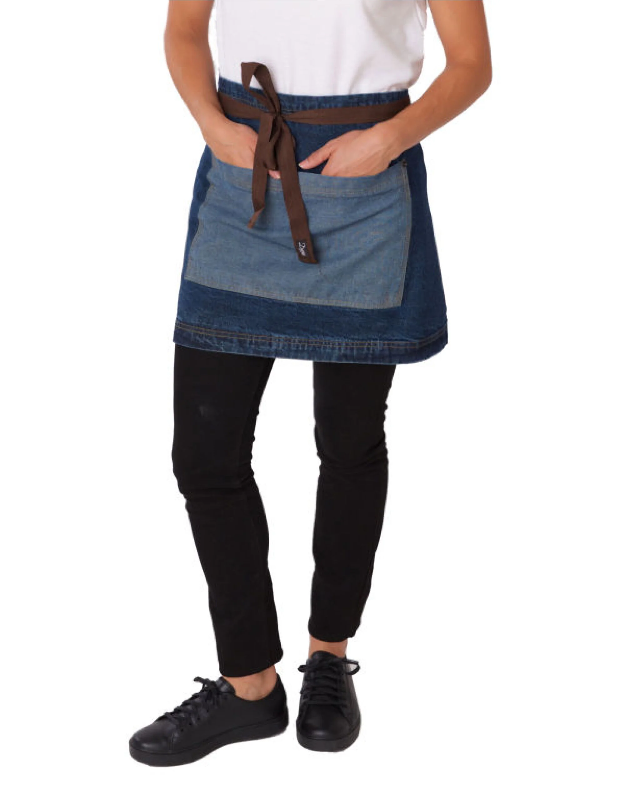 Dennys Denim Waist Apron With Contrasting Pocket - Image 2