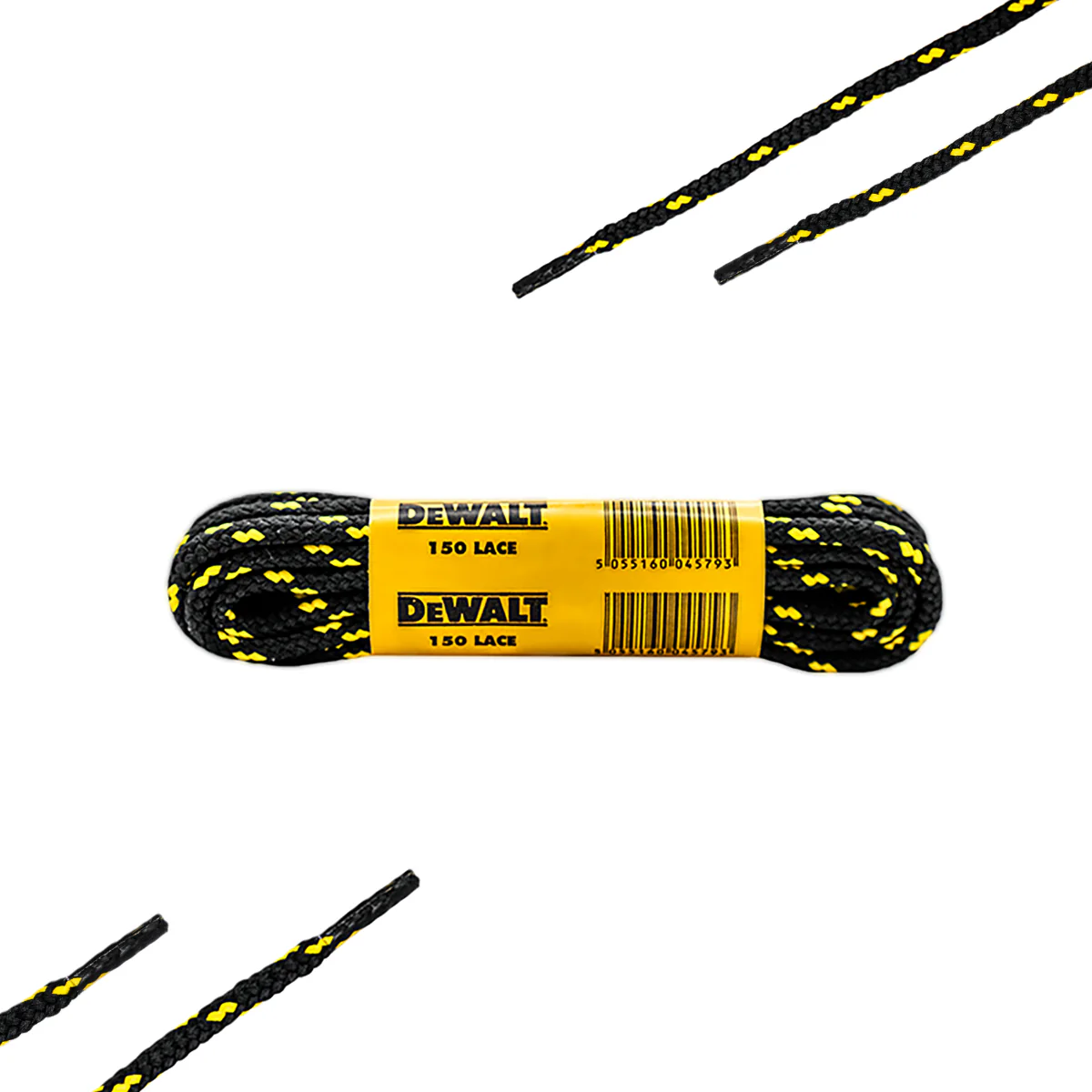 DeWalt Blister Pack Laces Black Yellow - Image 3