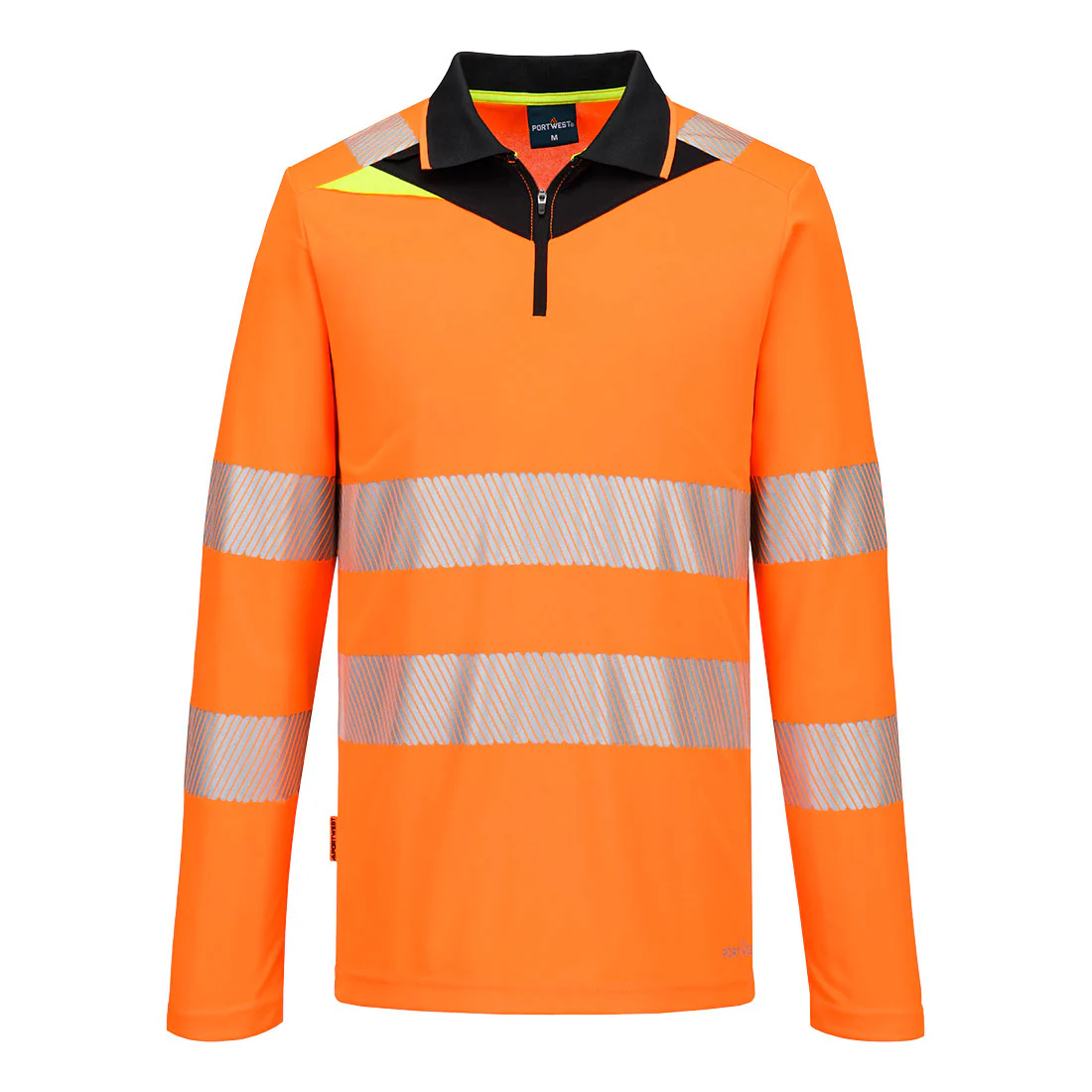 Portwest DX4 Hi-Vis Zip Polo Shirt L/S - Image 3