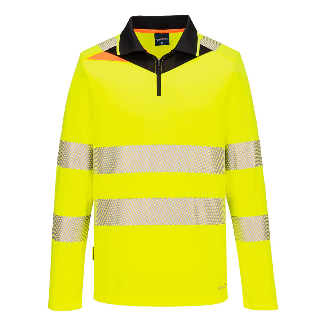 Portwest DX4 Hi-Vis Zip Polo Shirt L/S - Image 4