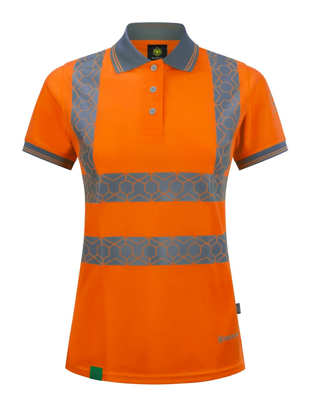 Envirowear Ewear Recyclable Womens Hi Vis S/S Polo Shirt Or 12 (L)