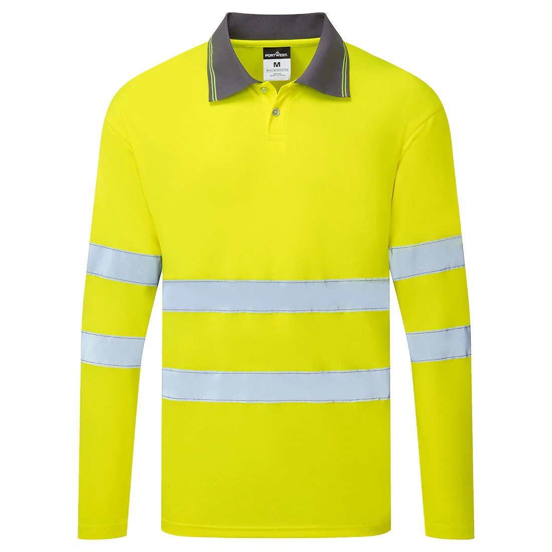 Portwest ES1 Essential Hi-Vis Polo Shirt L/S - Image 2