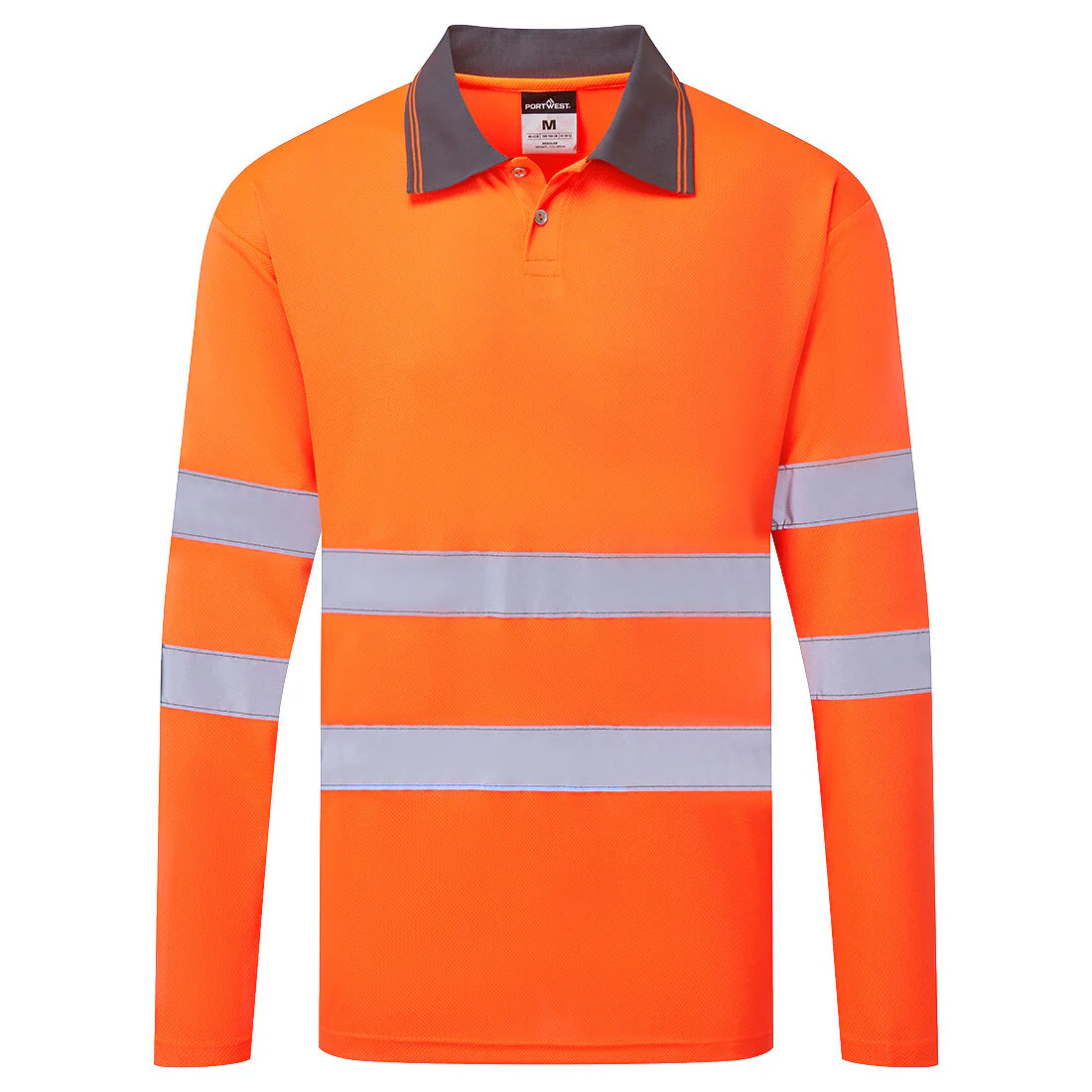 Portwest ES1 Essential Hi-Vis Polo Shirt L/S - Image 4