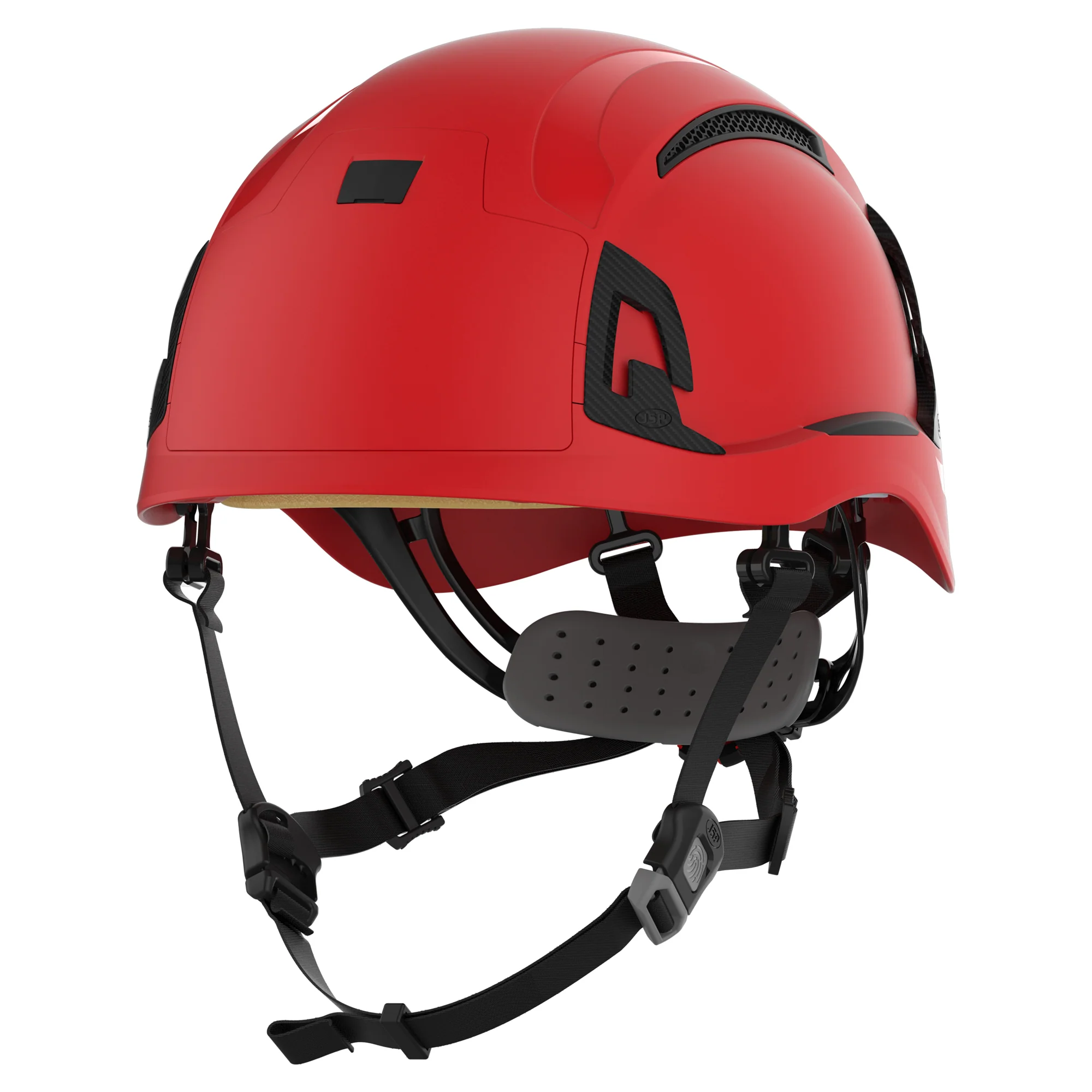 JSP EVO ALTA Baseworker Safety Helmet - Wheel Ratchet - Vented - Red