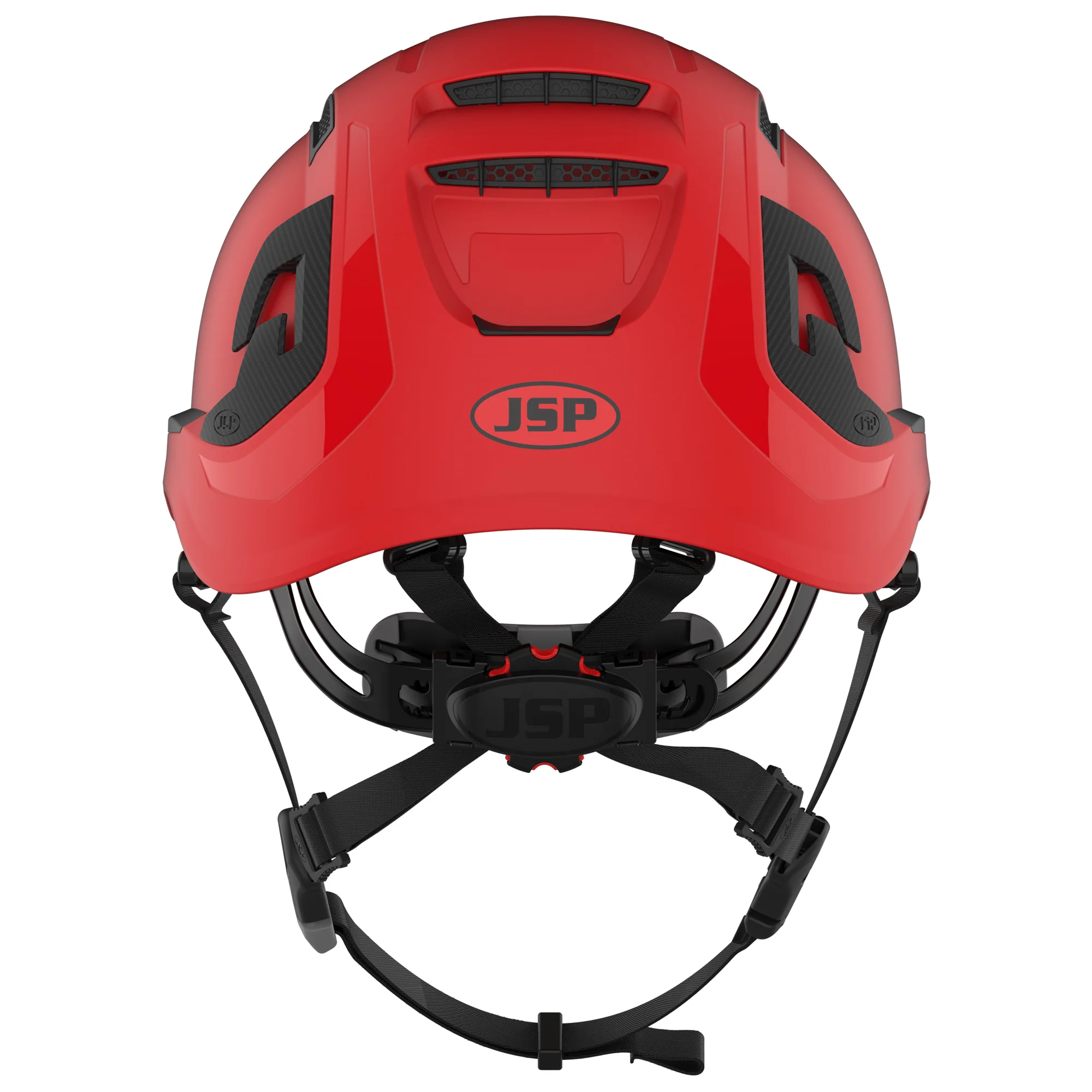 JSP EVO ALTA Baseworker Safety Helmet - Wheel Ratchet - Vented - Red - Image 4