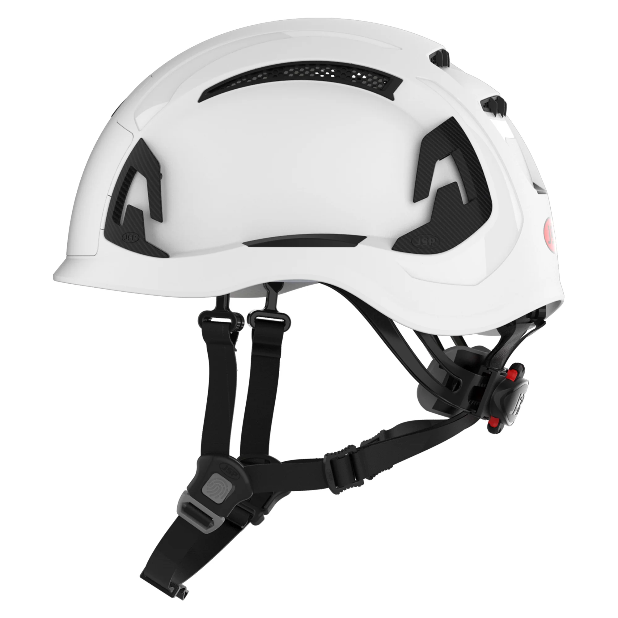 JSP EVO ALTA Baseworker Safety Helmet - Wheel Ratchet - Vented - White - Image 3